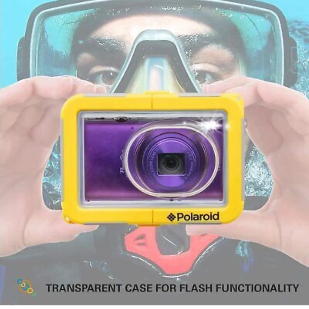 Polaroid Waterproof Dive-Rated Camera Housing for Any Compact Camera